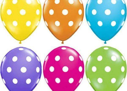 Qualatex - 16" Big Polka Dot Tropical Latex Balloons (50ct) - SKU:51082 - UPC:071444274982 - Party Expo