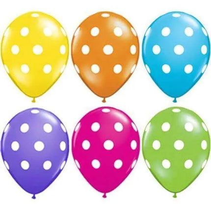 Qualatex - 16" Big Polka Dot Tropical Latex Balloons (50ct) Party Expo  