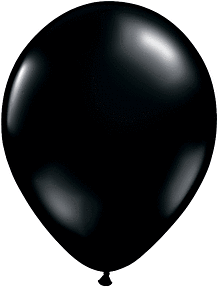 Qualatex - 16" Black Latex Balloons (50ct) - SKU:6681 - UPC:071444438582 - Party Expo