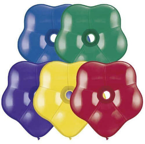 Qualatex - 16" Geo Blossom Radiant Jewel Latex Balloons - SKU:70597 - UPC:071444488846 - Party Expo
