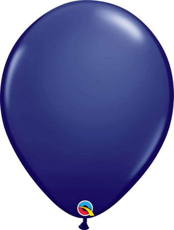 Qualatex - 16" Navy Latex Balloons (50ct) - SKU:91181 - UPC:071444571289 - Party Expo