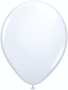 Qualatex - 16" White Latex Balloons (50ct) - SKU:6723 - UPC:071444439046 - Party Expo