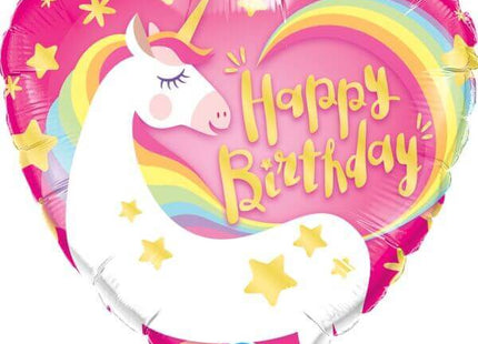 Qualatex - 18" Birthday Magical Unicorn Mylar Balloon #83 - SKU:89901 - UPC:071444573177 - Party Expo