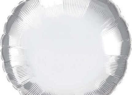 Qualatex - 18" Chrome Silver Round Mylar Balloon #113 - SKU:97430 - UPC:071444895293 - Party Expo