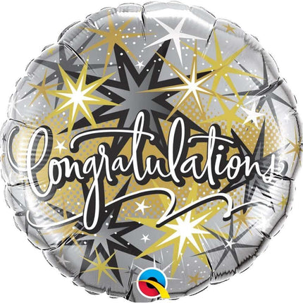 Qualatex - 18" Congratulations Elegant Mylar Balloon #104 - SKU:55209 - UPC:071444363921 - Party Expo