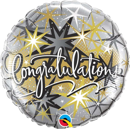 Qualatex - 18" Congratulations Elegant Mylar Balloon #104 - SKU:55209 - UPC:071444363921 - Party Expo
