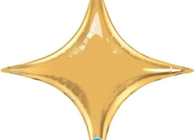 Qualatex - 20" Starpoint Mylar Balloon - Metallic Gold #361 - SKU:45357 - UPC:071444229173 - Party Expo