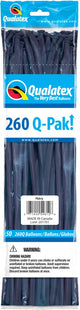 Qualatex - 260Q Qpak Navy Latex Balloons (50ct) - SKU:91190 - UPC:071444572125 - Party Expo