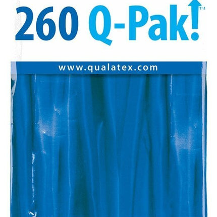Qualatex - 260Q Qpak Sapphire Blue Latex Balloons (50ct) - SKU:89912 - UPC:071444551618 - Party Expo