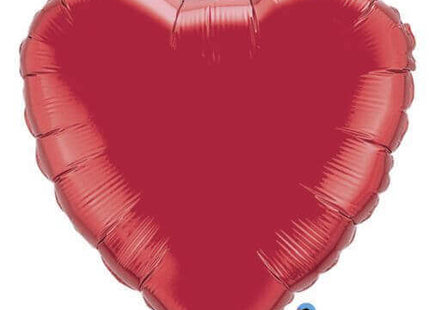 Qualatex - 36" Ruby Red Heart Mylar Balloon - SS40 - SKU:12657 - UPC:071444126571 - Party Expo