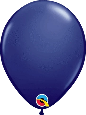 Qualatex - 5" Navy Latex Balloons (100ct) - SKU:91178 - UPC:071444571258 - Party Expo