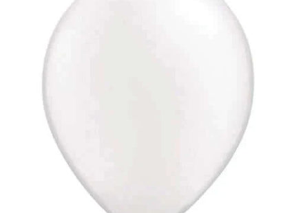 Qualatex - 5" Pearl White Latex Balloons (100ct) - SKU:6535 - UPC:071444435970 - Party Expo