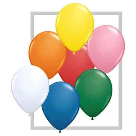 Qualatex - 5" Standard Assorted Latex Balloons (100ct) - SKU:6509 - UPC:071444435680 - Party Expo