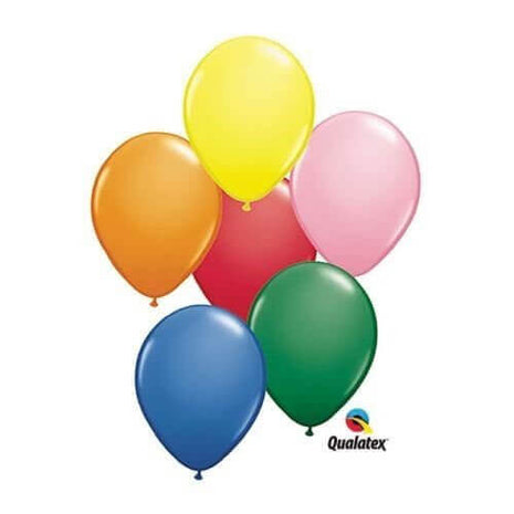 Qualatex - 5" Standard Latex Balloons - Multicolor - SKU:6508 - UPC:071444435673 - Party Expo