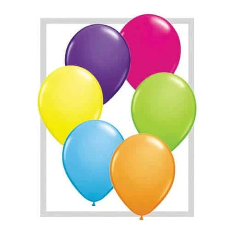 Qualatex - 5" Tropical Assorted Latex Balloons (100ct) - SKU:55278 - UPC:071444344401 - Party Expo