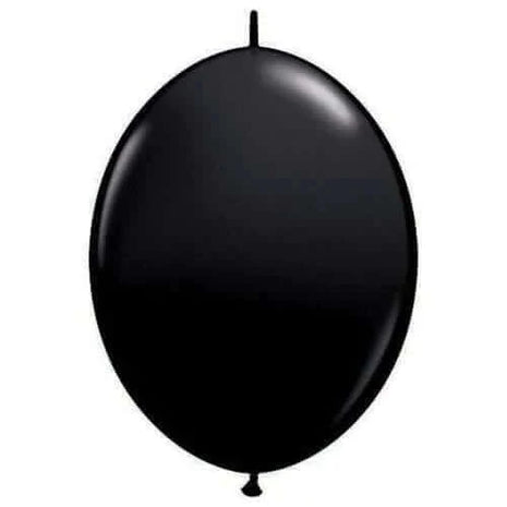 Qualatex - 6" QuickLink Onyx Black Latex Balloons (50ct) - SKU:63564 - UPC:071444901765 - Party Expo