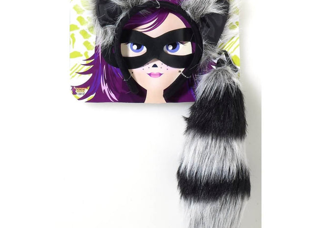 Raccoon with Tail & Eye Mask Animal Kit - SKU:71193 - UPC:721773711930 - Party Expo