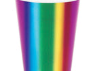 Rainbow Foil 9oz Cup - SKU:335536 - UPC:039938550226 - Party Expo