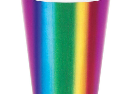 Rainbow Foil 9oz Cup - SKU:335536 - UPC:039938550226 - Party Expo