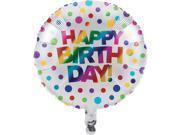 Rainbow Foil Birthday 18" Balloon #416 - SKU:331788 - UPC:039938503710 - Party Expo