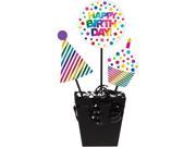 Rainbow Foil Birthday Centerpiece Sticks (Container not Included) - SKU:331782 - UPC:039938503659 - Party Expo