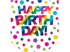 Rainbow Foil Birthday Door Sign - SKU:331787 - UPC:039938503703 - Party Expo