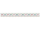 Rainbow Foil Birthday Jointed Banner - SKU:331792 - UPC:039938503758 - Party Expo