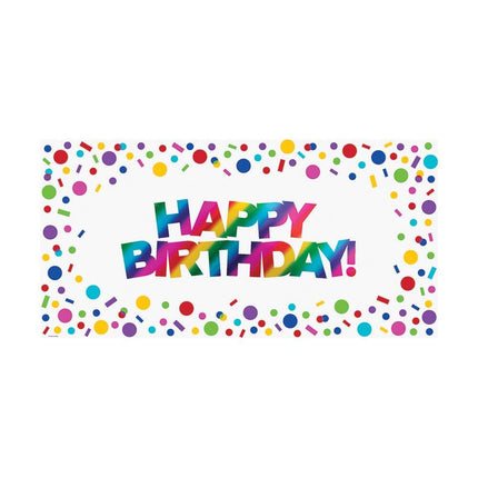 Rainbow Foil Birthday Large Party Banner - SKU:331784 - UPC:039938503673 - Party Expo