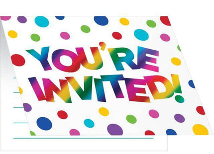 Rainbow Foil Invite - SKU:337695 - UPC:039938592066 - Party Expo