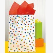 Rainbow Polka Dot Gift Bag - SKU:58260 - UPC:011179582600 - Party Expo