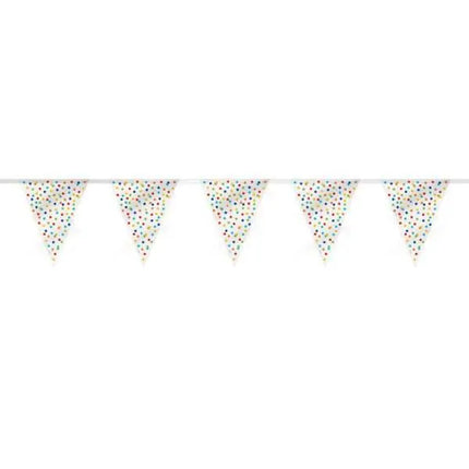 Rainbow Polka Dots Flag Banner - Party Expo