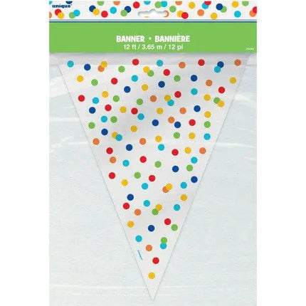 Rainbow Polka Dots Flag Banner - Party Expo