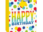 Rainbow Spot Happy Birthday Gift Bag - SKU:73099 - UPC:011179730995 - Party Expo
