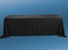 Rectangle Polyester Tablecloth Full Drop Black - 90