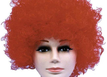 Red Afro Wig for Adults - SKU:50768 - UPC:082686507684 - Party Expo
