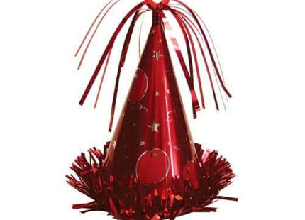 Party Hat Balloon Weight - Red - SKU:1979 - UPC:026635100397 - Party Expo