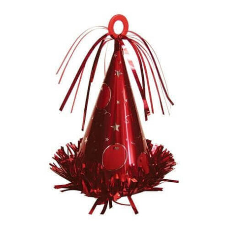 Party Hat Balloon Weight - Red - SKU:1979 - UPC:026635100397 - Party Expo