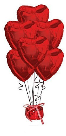 Red Heart Shaped Mylar Balloon - SKU: - UPC:764943032954 - Party Expo