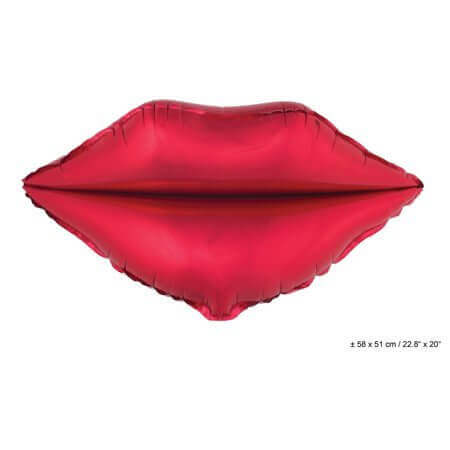 Red Lip Mylar Balloon (Air-Filled) - SKU:84761 - UPC:8712364847611 - Party Expo