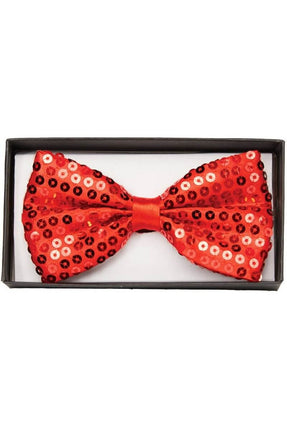 Red Sequin Bow Tie - SKU:29816 OS - UPC:843248131828 - Party Expo