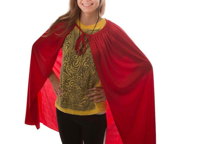 Red Superhero Cape-36 In Long - SKU:CM41 - UPC:049392285411 - Party Expo
