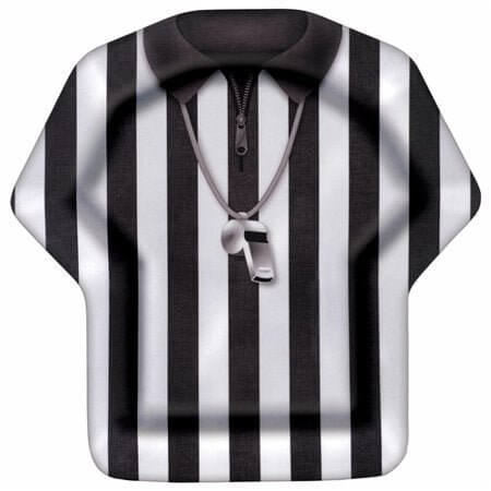 Referee Shirt Shaped Tray - SKU:431180 - UPC:192937216538 - Party Expo