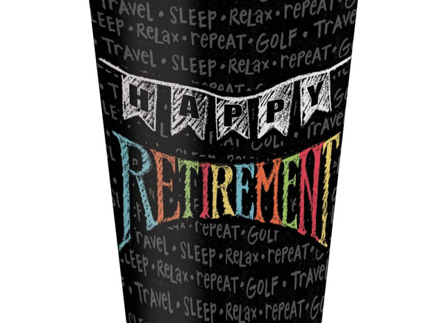 Retirement Chalk 12oz Cup - SKU:375977 - UPC:039938222550 - Party Expo