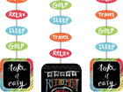 Retirement Chalk Hanging Cutouts - SKU:995977 - UPC:039938222611 - Party Expo