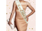 Rose Gold 50th Birthday Sash - SKU:AL-RGS-50 - UPC:760497010677 - Party Expo