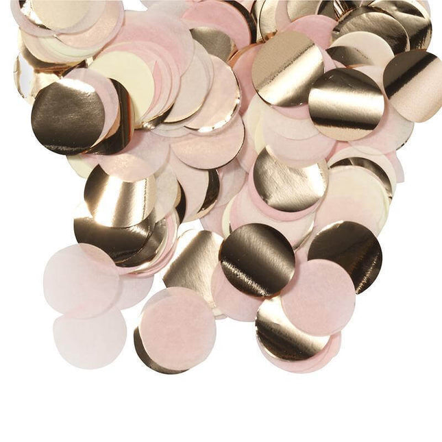 Rose Gold and White Paper Confetti (.8oz) - SKU:PCRGM - UPC:749567985886 - Party Expo