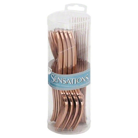Rose Gold Assorted Cutlery 24ct - SKU:315134 - UPC:092352917556 - Party Expo