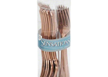 Rosegold Forks 24ct - SKU:315135 - UPC:092352917563 - Party Expo