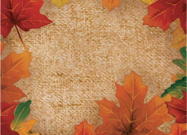 Rustic Leaves Lunch Napkins - SKU:325142 - UPC:039938424336 - Party Expo