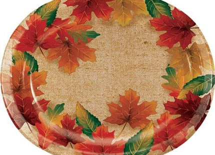 Rustic Leaves Oval Platter - SKU:325141 - UPC:039938424329 - Party Expo
